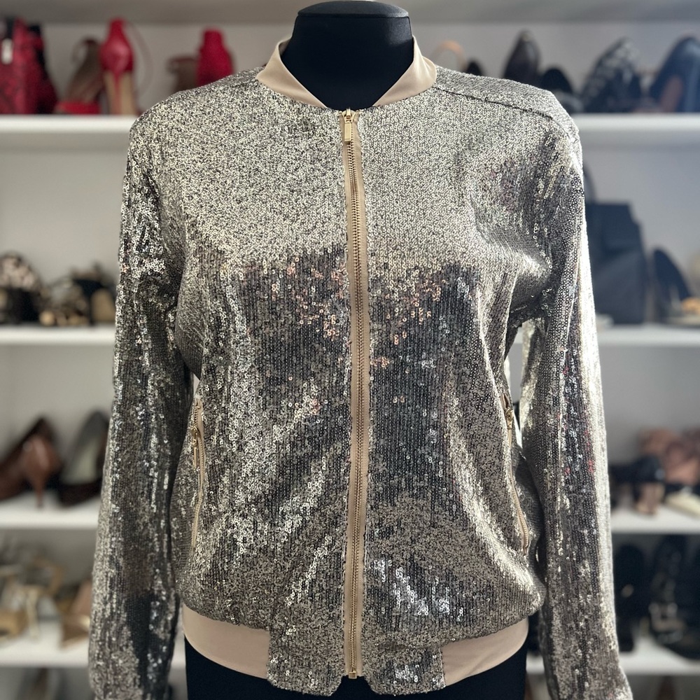 Gibson Latimer Sequin Bomber Jacket / Size M